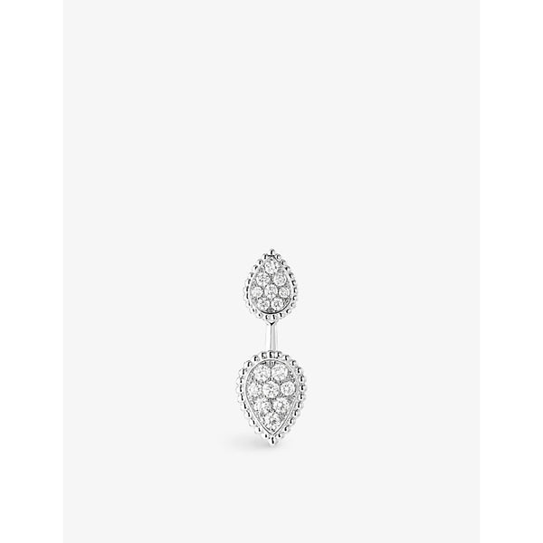 Boucheron Serpent Bohème 18ct white-gold and 0.49ct diamond single earring