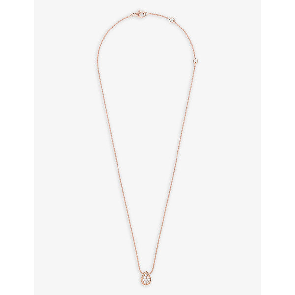 Boucheron Serpent Bohème 18ct rose-gold and 0.14ct diamond pendant necklace