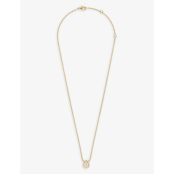 Boucheron XS Serpent Bohème 18ct yellow-gold and 0.13ct diamond pendant necklace