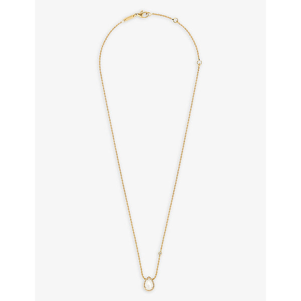 Boucheron Serpent Bohème 18ct yellow-gold, nacre blanche and diamond necklace