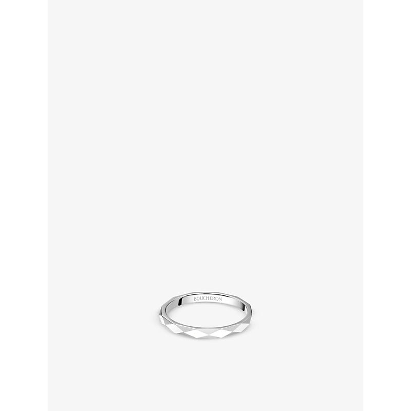 Boucheron Facette platinum wedding band