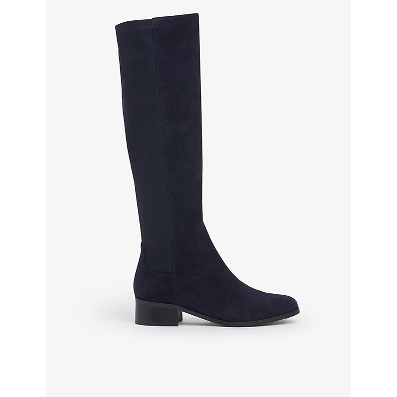 Lk Bennett Bella suede and textile knee-high boots