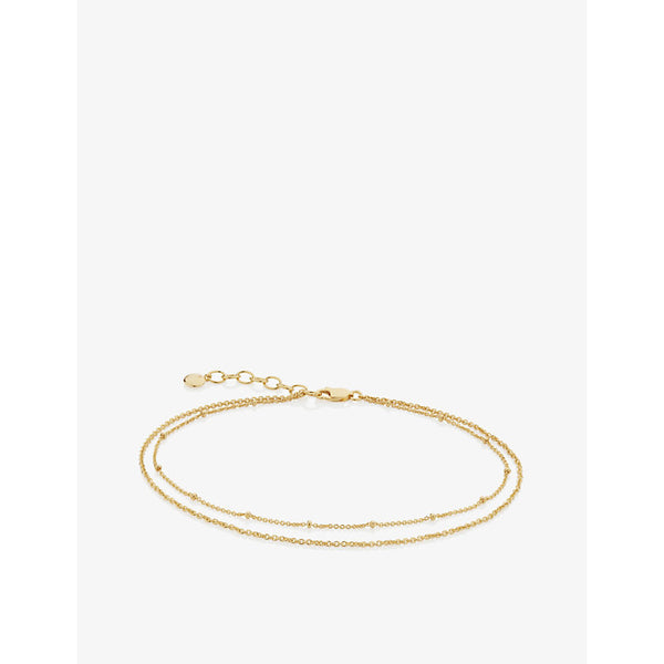 Monica Vinader 18ct gold vermeil sterling silver anklet