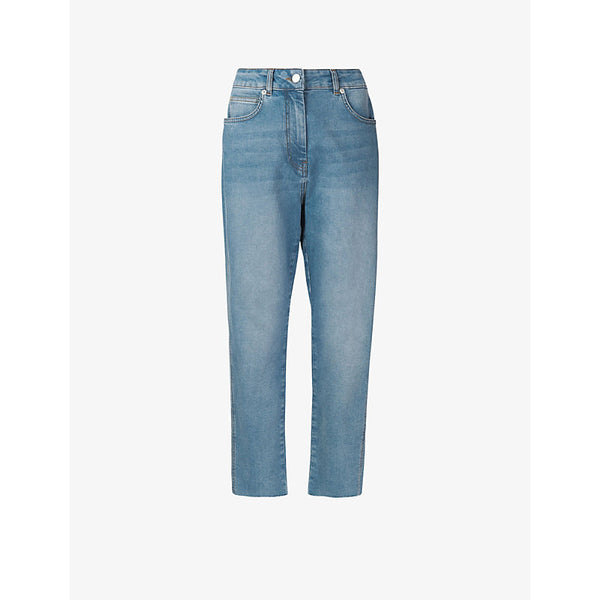 Whistles Slim-fit faded stretch-denim jeans