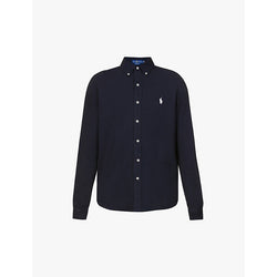  Polo Ralph Lauren Long-sleeved logo-embroidered slim-fit cotton shirt