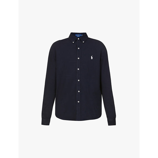  Polo Ralph Lauren Long-sleeved logo-embroidered slim-fit cotton shirt