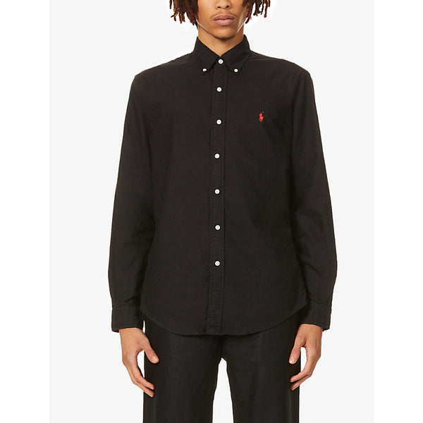 Polo Ralph Lauren Long-sleeved garment-dyed custom-fit cotton Oxford shirt