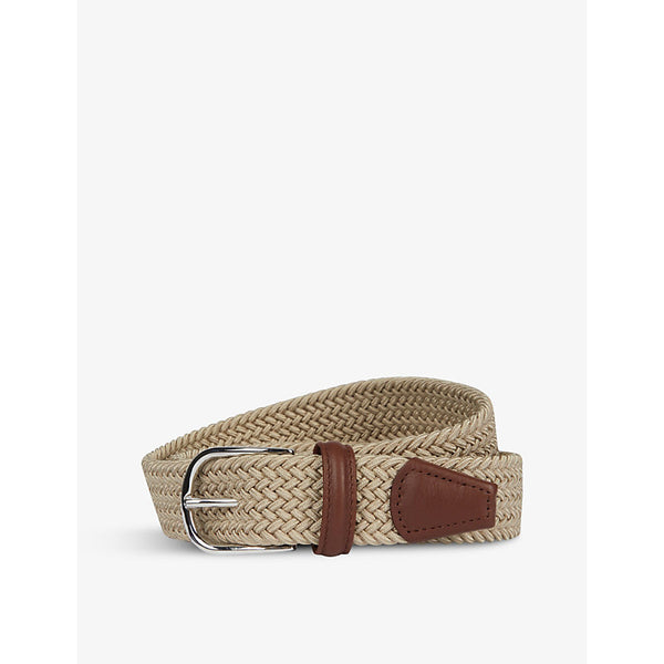  Andersons Woven stretch-elastic and leather belt