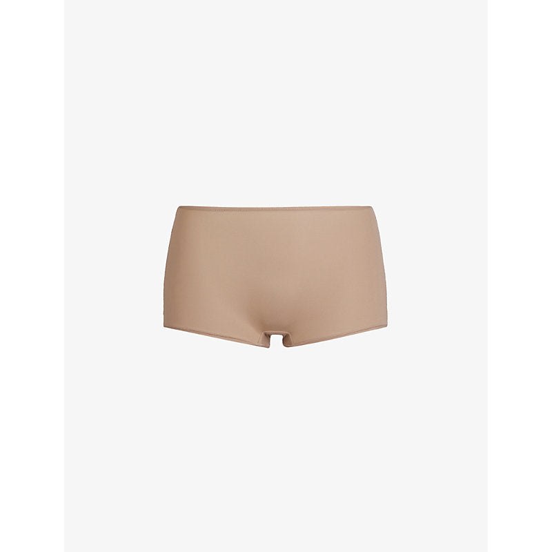  Skims High-rise stretch-cotton boy shorts