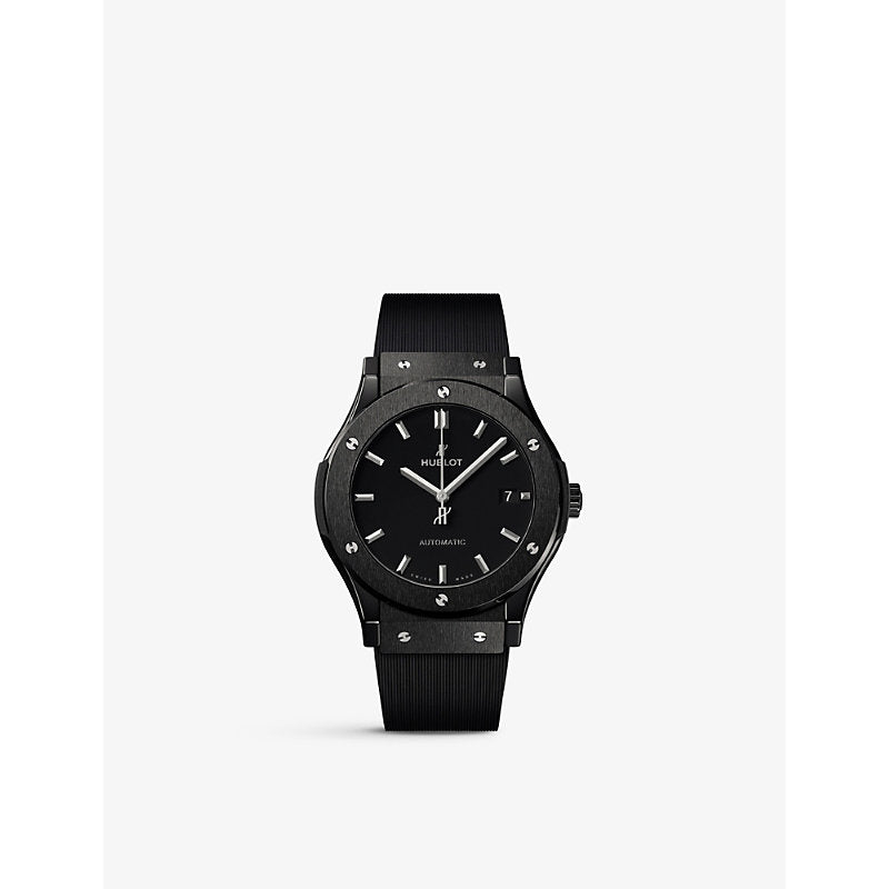 Hublot 511.CM.1171.RX Classic Fusion Black Magic ceramic and rubber strap watch