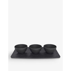 Villeroy & Boch Manufacture Rock porcelain dip bowls set of four