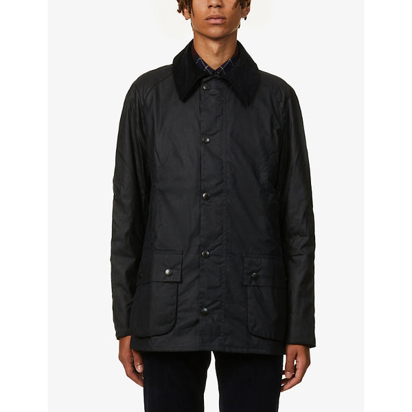  Barbour Ashby corduroy-trimmed waxed cotton jacket