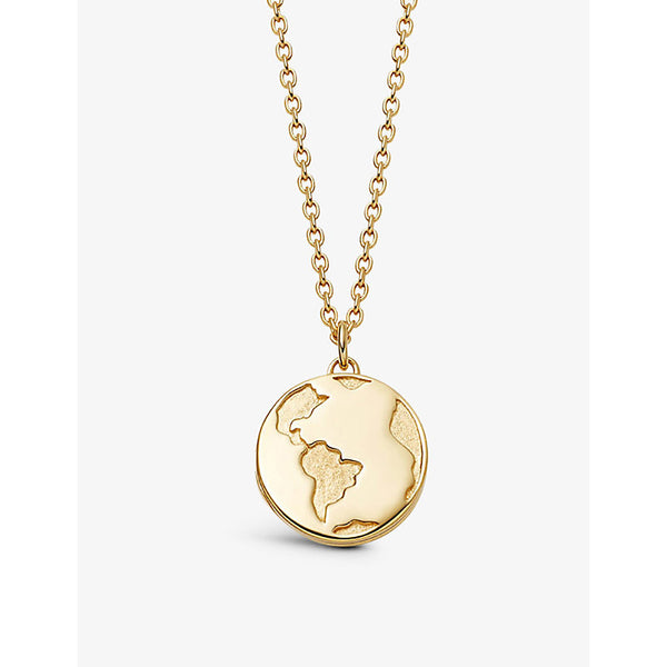  Astley Clarke Biography Earth 18ct yellow gold-plated vermeil sterling silver locket necklace