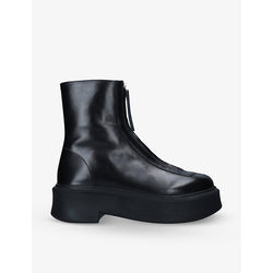 Womens The Row Zipped chunky-sole leather ankle boots