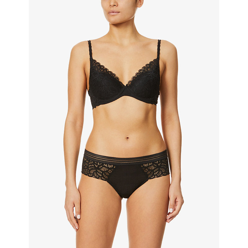  Wacoal Raffiné underwired stretch-lace plunge bra