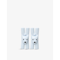 Alessi Giampo and Lampo PVD-coated resin clips set of two