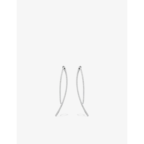  Apm Monaco Croisette sterling silver and zirconia stone drop earrings