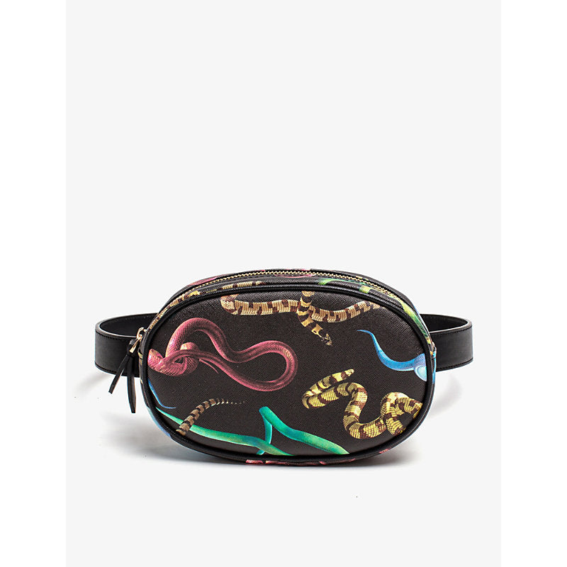  Seletti wears TOILETPAPER Snakes faux-leather belt bag