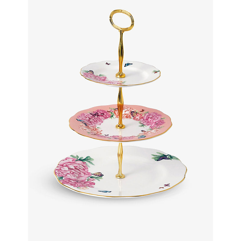 Royal Albert Miranda Kerr Friendship three-tier fine bone-china cake stand 60cm