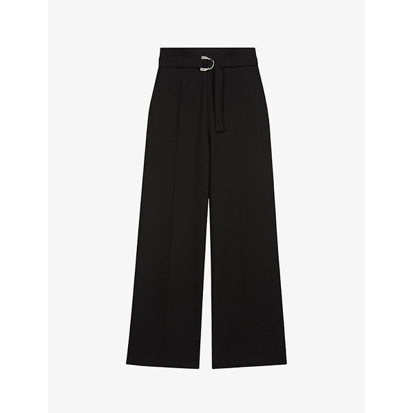  Maje Parc wide-leg stretch-woven trousers