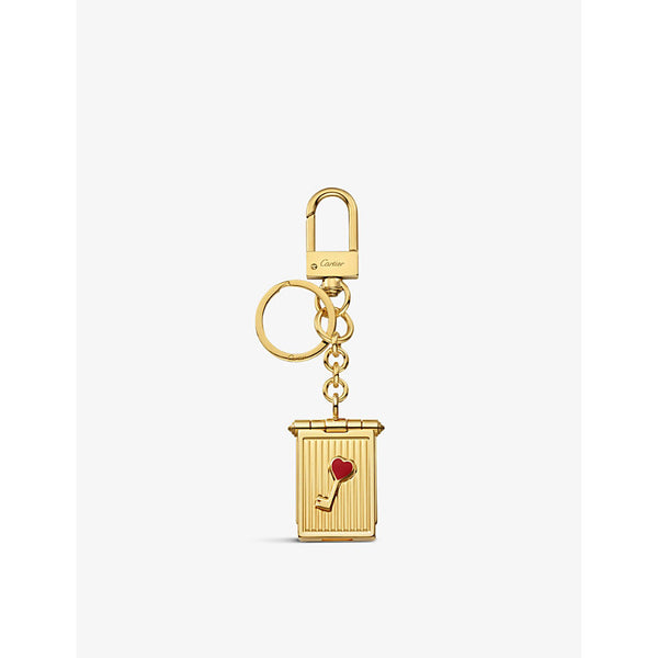 Diabolo de Cartier Photo Frame lacquered golden-finish metal keyring