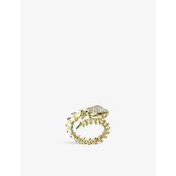 Shaun Leane Serpent Trace yellow gold vermeil and diamond wrap ring