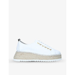 Carvela Comfort Chase espadrille flatform leather trainers