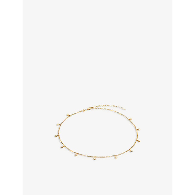  Missoma Interstellar 18ct gold-plated vermeil sterling silver drop choker