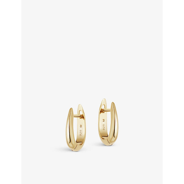 Missoma Plain Claw 18ct gold-plated vermeil sterling silver huggie earrings