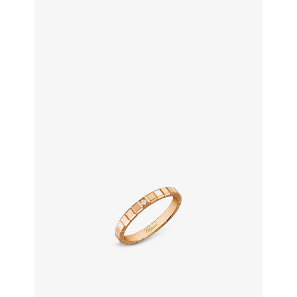 Chopard Ice Cube 18ct rose-gold and diamond ring