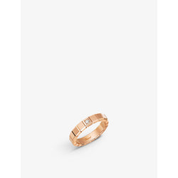 Chopard Ice Cube 18ct rose-gold and 0.03ct round-cut diamond ring