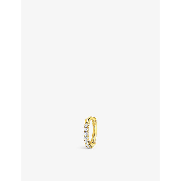 Womens Thomas Sabo 14ct yellow gold-plated and zirconia hoop earring