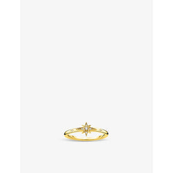  Thomas Sabo Star 18ct yellow gold-plated sterling-silver and zirconia ring