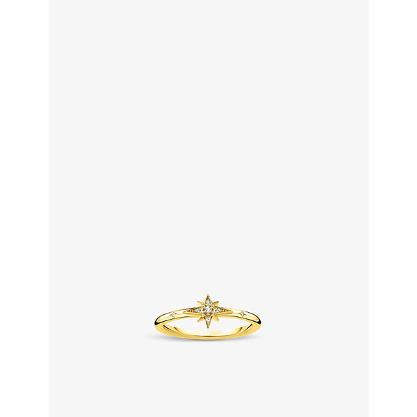  Thomas Sabo Star 18ct yellow gold-plated sterling-silver and zirconia ring