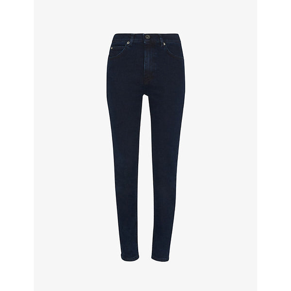 Whistles Sculptured skinny mid-rise stretch-denim jeans