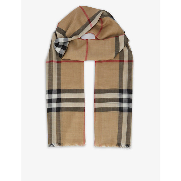 Burberry Giant checked wool-silk scarf