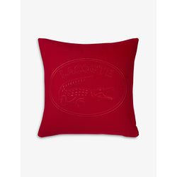 Lacoste Logo-embossed cotton cushion cover 50x50cm