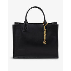  Sandro Kasbhcuir brand-embossed patch leather tote bag