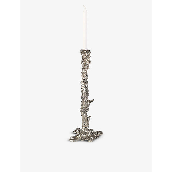 Pols Potten Drip plated aluminium candle holder 50cm | LYBSTORE