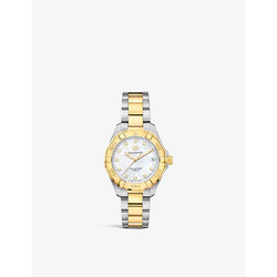 Tag Heuer WBD1322.BB0320 Aquaracer 18ct yellow gold-plated stainless steel and 0.11ct diamond quartz watch