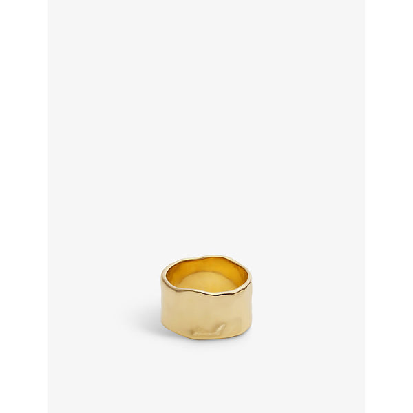 Monica Vinader Siren Muse 18ct yellow gold-plated vermeil recycled sterling-silver ring