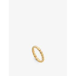 Monica Vinader Nura Teardrop 18ct yellow gold-plated vermeil recycled sterling-silver eternity ring