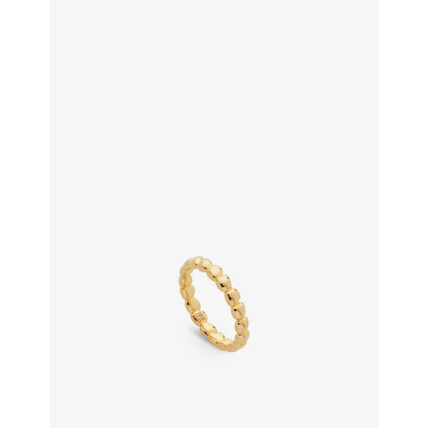 Monica Vinader Nura Teardrop 18ct yellow gold-plated vermeil recycled sterling-silver eternity ring