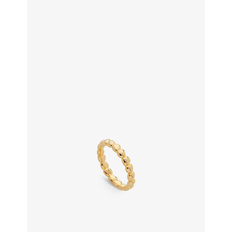 Monica Vinader Nura Teardrop 18ct yellow gold-plated vermeil recycled sterling-silver eternity ring