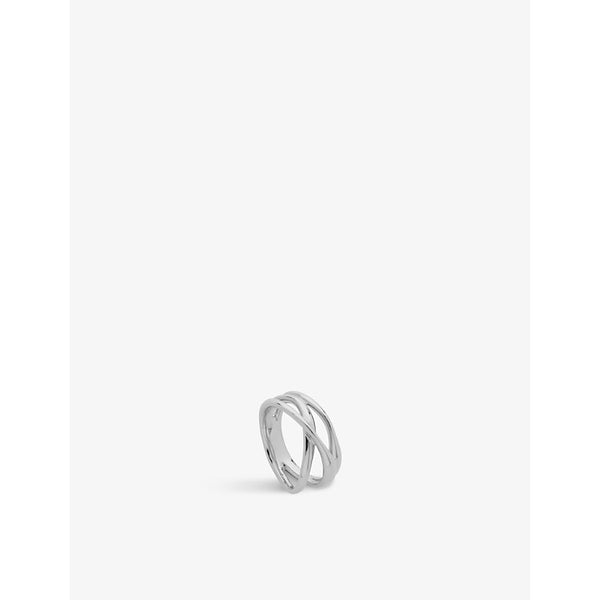 Monica Vinader Nura Cross Over recycled sterling-silver ring