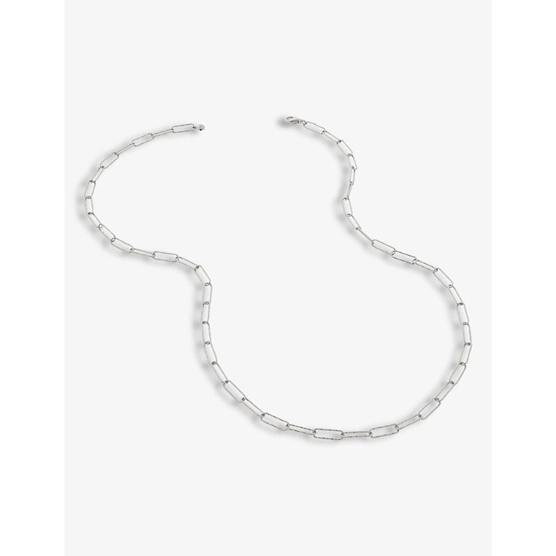 Monica Vinader Alta textured recycled sterling silver necklace