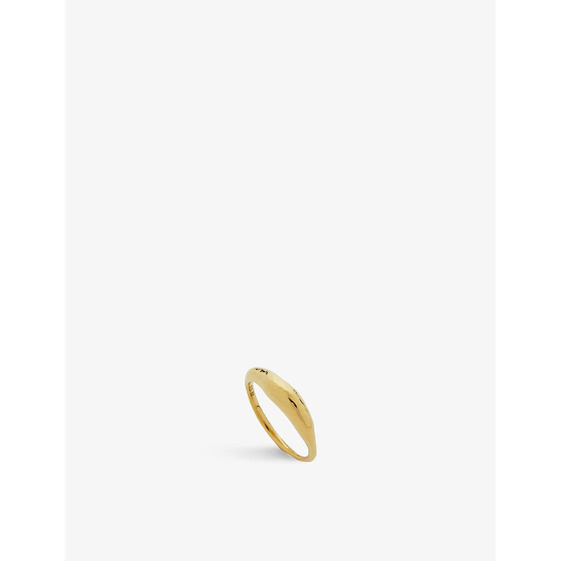 Monica Vinader Deia 18ct gold-plated vermeil silver ring