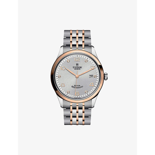 Tudor M91551-0002 1926 18ct rose-gold, brilliant-cut diamond and stainless-steel automatic watch