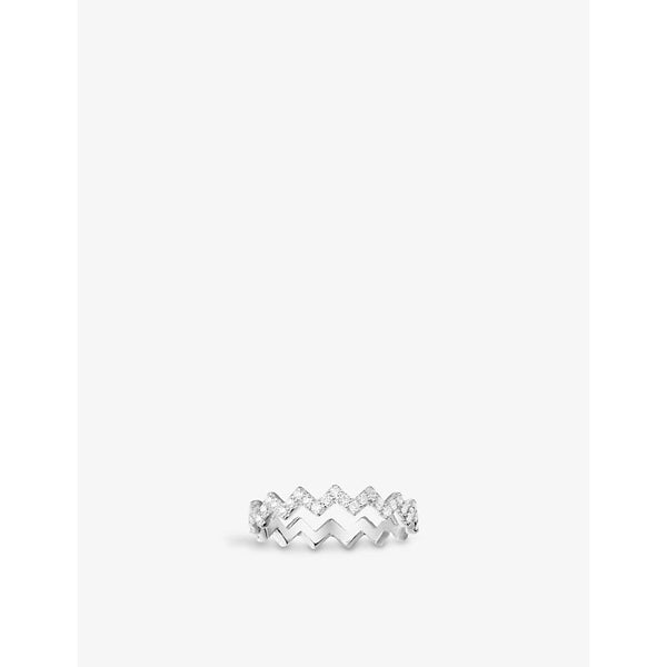  Apm Monaco Up and Down sterling silver and zirconia ring