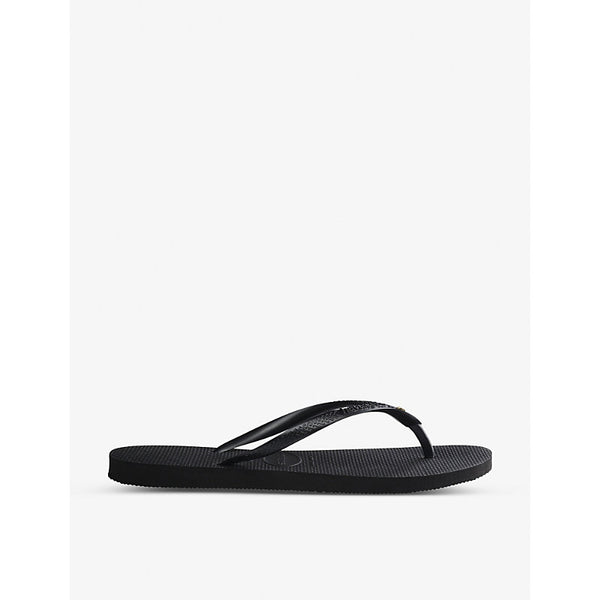 Havaianas Slim crystal-embellished rubber flip-flops | Havaianas